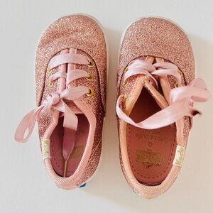 Keds | Kate Spade Glitter Sneaker Baby  Girls Size 4 Pink Low Top Lace Up
